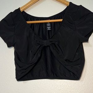 Pink Lipstick Black Bralette